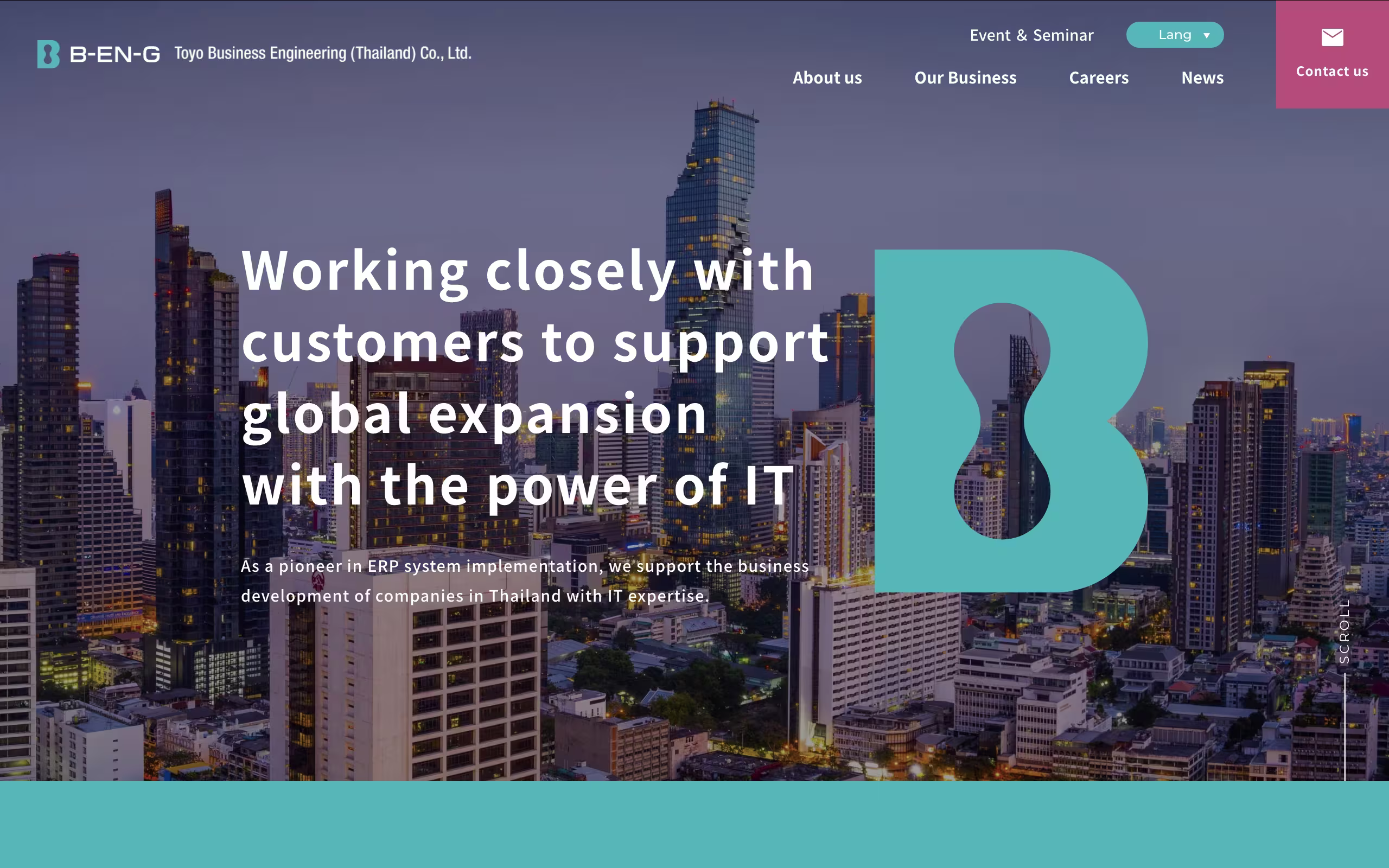 Toyo Engineering website designed and built by Inspira Digital Agency in Bangkok